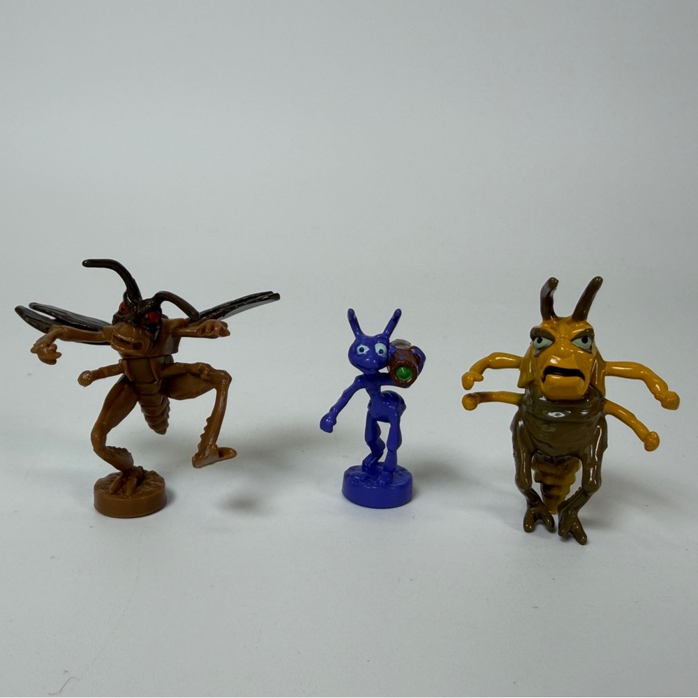VTG Disney A Bug’s Life Mini Toy Figures Battle of‎ the Ant Brigade 1998 3 pcs